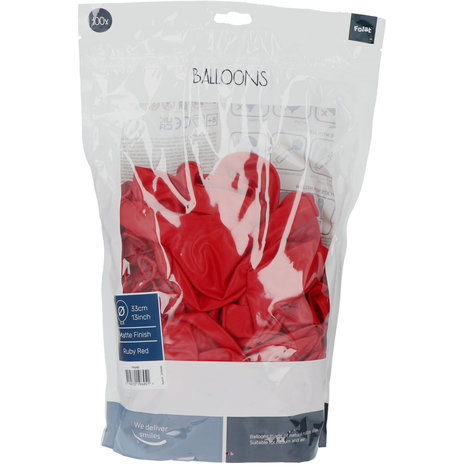 Folat Ballons rouge rubis 33 cm | 100 pièces