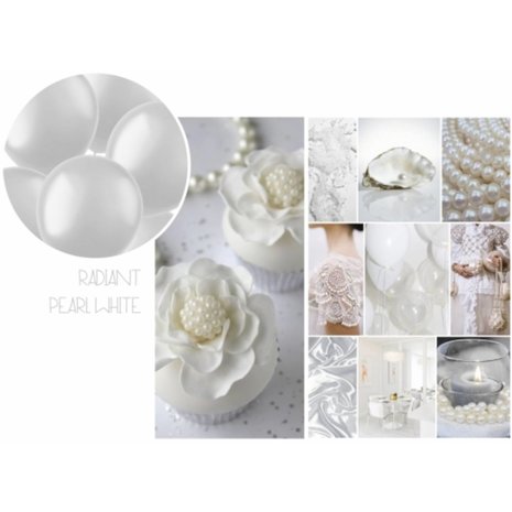Folat Ballons blancs nacrés 33 cm | 10 ou 100 pièces
