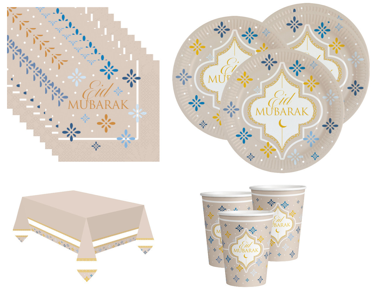 Tuf-Tuf Eid Mubarak Tafelset | 8-personen Tuf-Tuf Eid Mubarak Tafelset | 8-personen