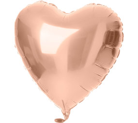 Tuf-Tuf Ballon en aluminium en forme de cœur, or rose | 45 cm