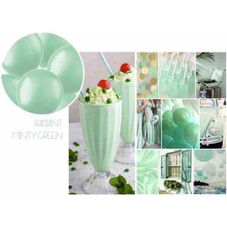 Folat Mintgrüne Luftballons, 33 cm | 10 Stück