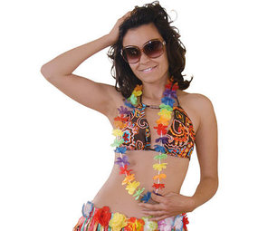 Folat Couronne hawaïenne aux couleurs de l'arc-en-ciel 50 cm | à l'unité