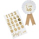 Hootyballoo Ages Rosette White/Gold 10cm | per piece