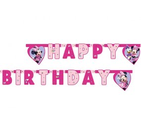 Procos Party Guirlande de lettres Minnie Mouse Junior 2 m x 16,5 cm | à l'unité