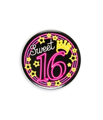 Paper Dreams Button Sweet Sixteen 5cm | per stuk