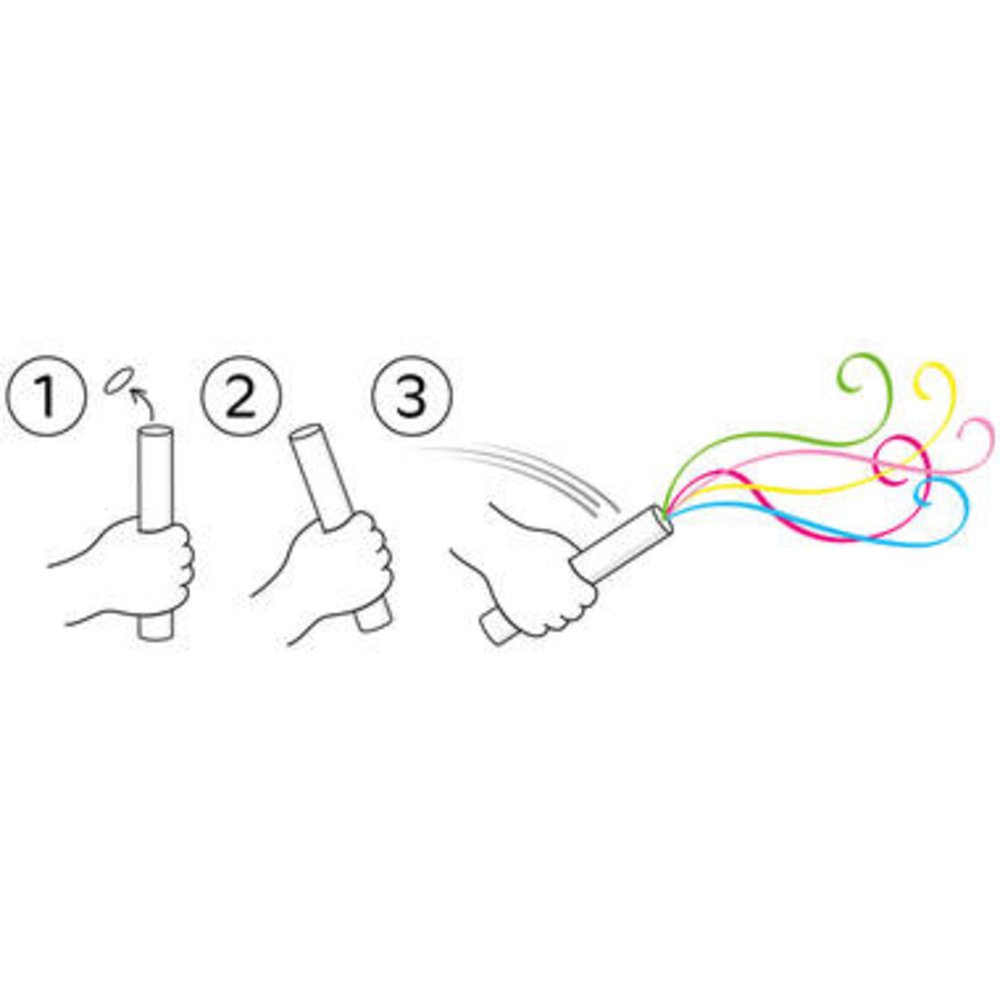 Folat Bâtonnets serpentins arc-en-ciel 20 cm | 2 pièces