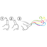 Folat Rainbow Serpentine Sticks 20cm | 2 pieces Folat Rainbow Serpentine Sticks 20cm | 2 pieces