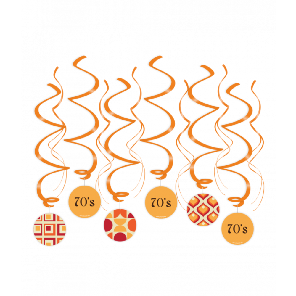 Paper Dreams 70's Swirls 70cm | 12 stuks