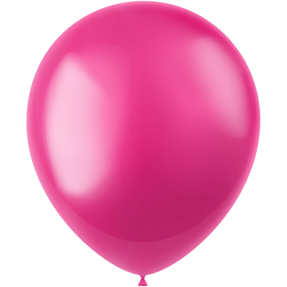 Folat Fuchsia-pinke Metallic-Luftballons, 33 cm | 10 Stück