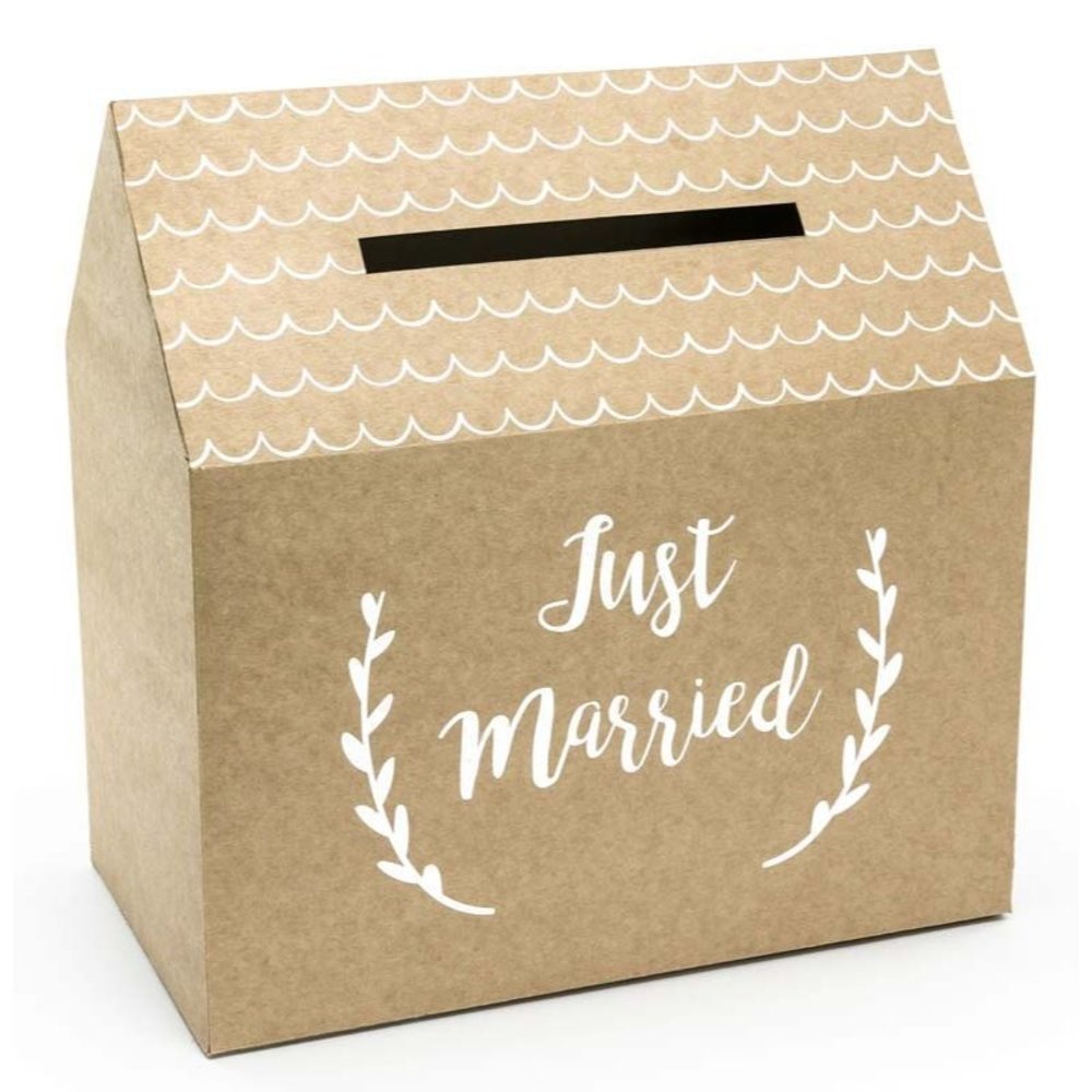 Ginger Ray Briefumschlagbox „Just Married“ | 30 x 30 x 16,5 cm