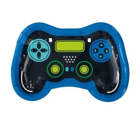 Unique Party Gamer Verjaardag Borden 22cm | 8 stuks Unique Party Gamer Verjaardag Borden 22cm | 8 stuks