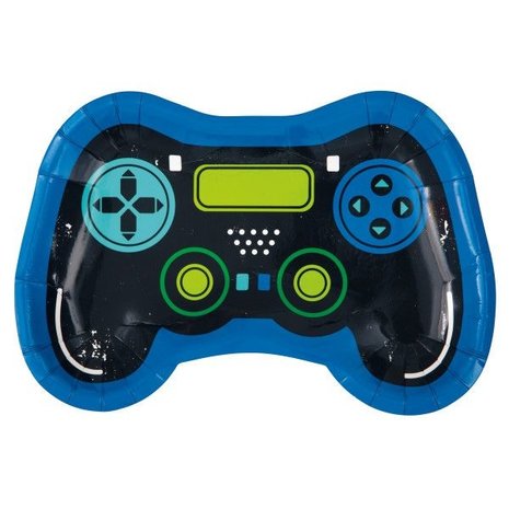 Unique Party Gamer Verjaardag Borden 22cm | 8 stuks Unique Party Gamer Verjaardag Borden 22cm | 8 stuks