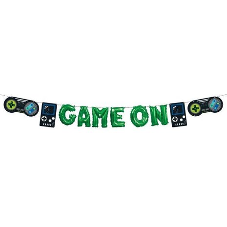 Unique Party Guirlande de ballons d'anniversaire pour gamers | 3,65 m Unique Party Guirlande de ballons d'anniversaire pour gamers | 3,65 m