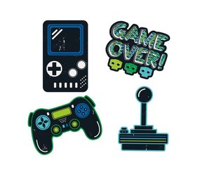 Unique Party Gamer Verjaardag Wand Decoratie | 4 stuks Unique Party Gamer Verjaardag Wand Decoratie | 4 stuks