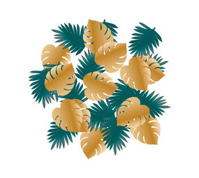 Amscan Confettis XL Feuilles Tropicales de Key West