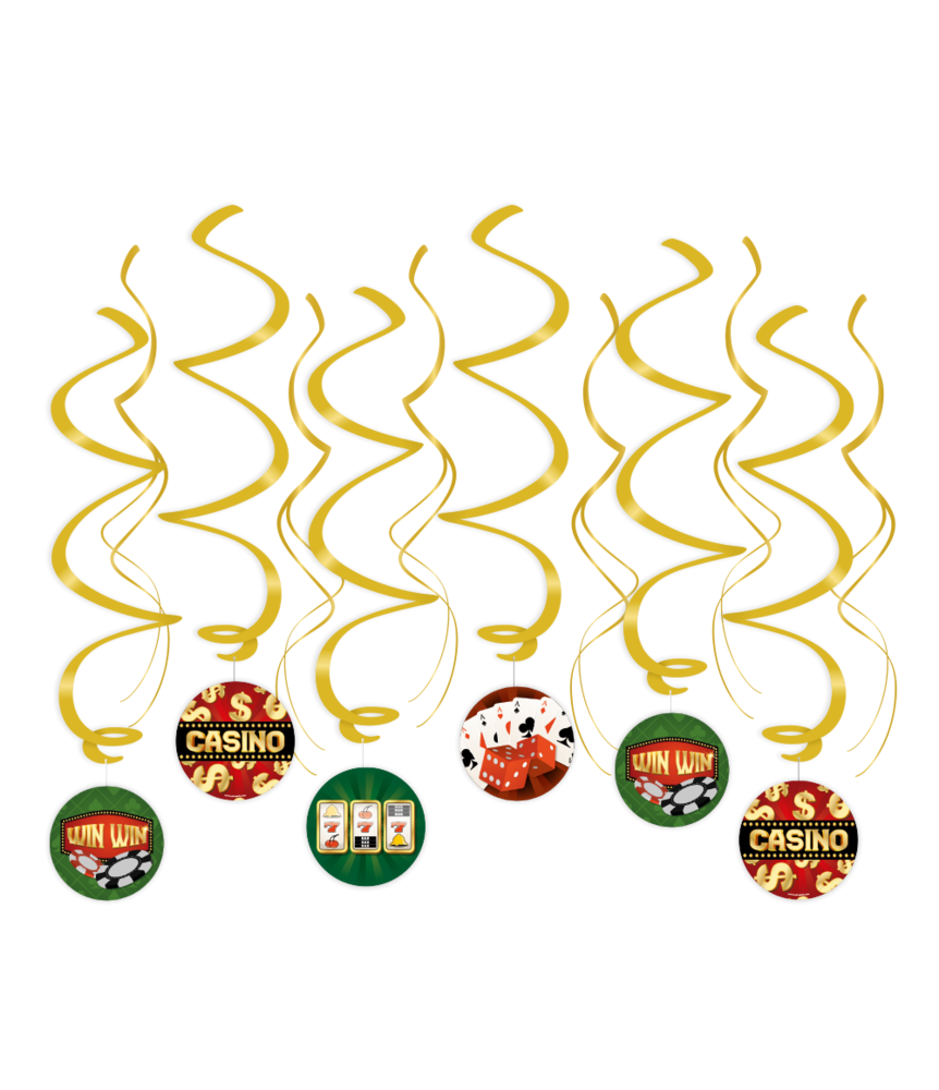 Paper Dreams Casino Theme Swirls | 12 pieces