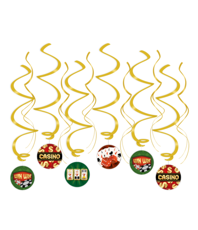 Paper Dreams Casino Theme Swirls | 12 pieces
