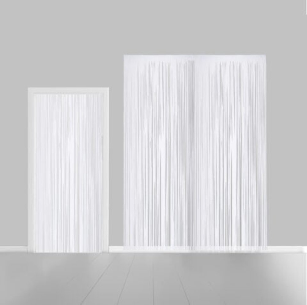 WeFiesta Weißer, feuerhemmender Türvorhang | 100 x 240 cm