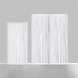WeFiesta Rideau de porte blanc ignifugé | 100 x 240 cm
