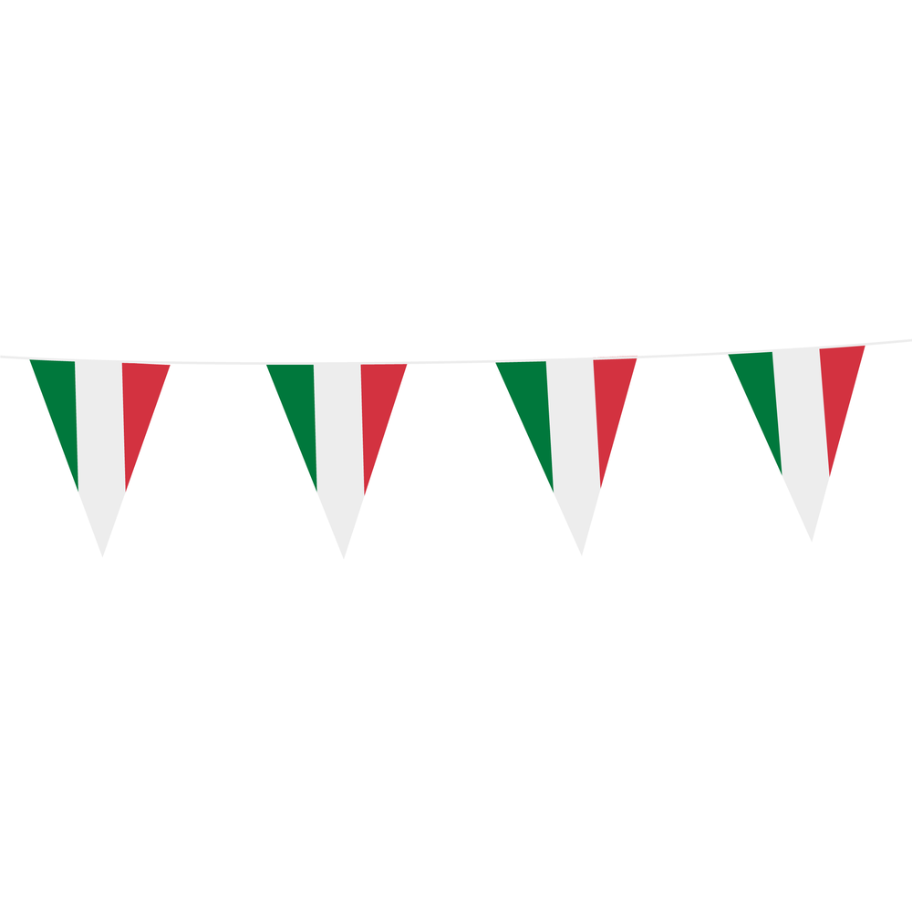 WeFiesta Italian Flag Garland 10 m | per piece