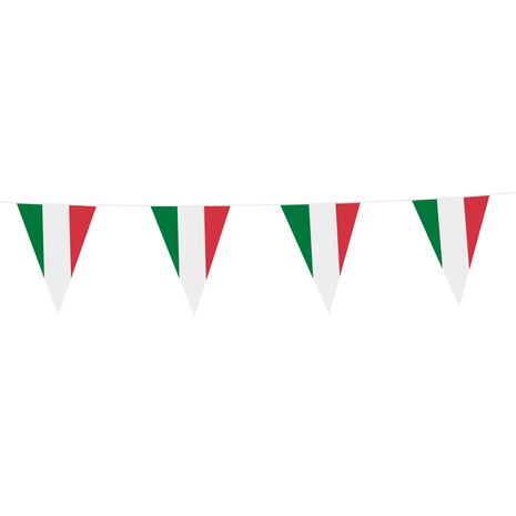WeFiesta Guirlande de drapeaux italiens 10 m | à l'unité