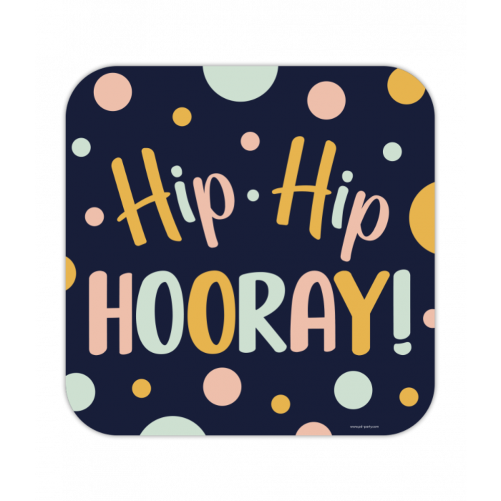 Paper Dreams Hip Hip Hooray Deurbord | 50x50cm Paper Dreams Hip Hip Hooray Deurbord | 50x50cm
