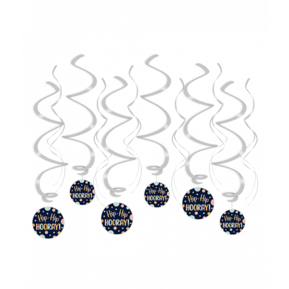 Paper Dreams Hip Hip Hooray Swirl 70cm | 6 stuks
