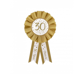 Paper Dreams Altersrosette 30 Jahre Weiß/Gold 14 cm | pro Stück