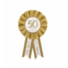 Paper Dreams Ages Rosette 50 years White/ Gold 14cm | per piece Paper Dreams Ages Rosette 50 years White/ Gold 14cm | per piece