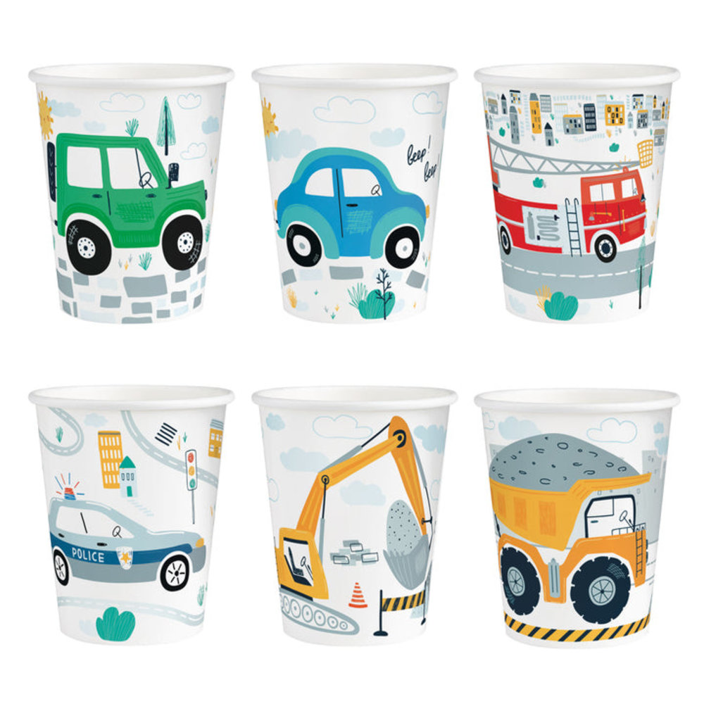 Tuf-Tuf Vehicle Cups 220ml | 6 pieces