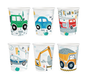 Tuf-Tuf Voertuigen Bekers 220ml | 6 stuks Tuf-Tuf Voertuigen Bekers 220ml | 6 stuks