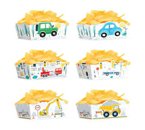 Tuf-Tuf Vehicle Snack Trays 15x6cm | 3 pieces
