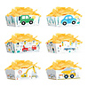 Tuf-Tuf Vehicle Snack Trays 15x6cm | 3 pieces Tuf-Tuf Vehicle Snack Trays 15x6cm | 3 pieces