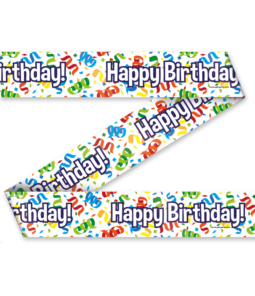 Paper Dreams Happy Birthday Cartoon Barrier Tape | 12 meters