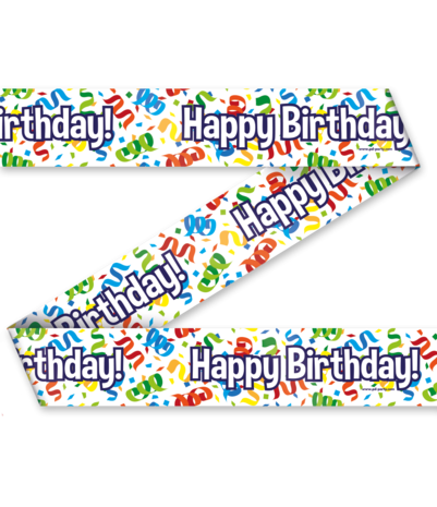 Paper Dreams Happy Birthday Cartoon Barrier Tape | 12 meters
