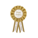 Paper Dreams Geburtstagsrosette Weiß/Gold 14 cm | pro Stück