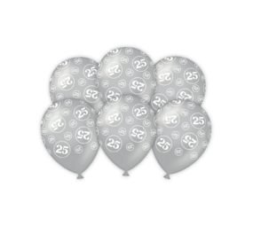 Paper Dreams Ballons zum 25. Hochzeitstag | 6 Stück