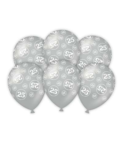 Paper Dreams Ballons zum 25. Hochzeitstag | 6 Stück