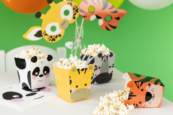 Tuf-Tuf Party-Popcornbecher mit Tiermotiven | 4 Stück