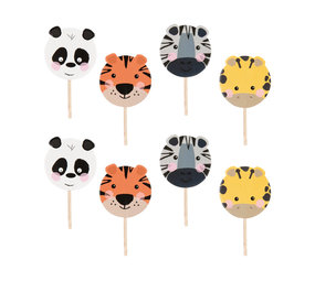 Tuf-Tuf Party Animal Taart Toppers 9cm | 8 stuks Tuf-Tuf Party Animal Taart Toppers 9cm | 8 stuks
