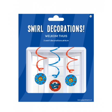 Paper Dreams Welkom Thuis Cartoon Swirls | 3 stuks Paper Dreams Welkom Thuis Cartoon Swirls | 3 stuks