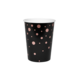 Paperdreams Beker Zwart met Rosé Gouden Stippen | 8 stuks Paperdreams Beker Zwart met Rosé Gouden Stippen | 8 stuks