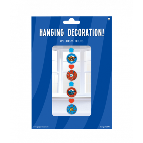 Paper Dreams Décoration murale suspendue « Bienvenue à la maison » (dessin animé) | 1 pièce