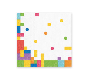 Tuf-Tuf Serviettes de table Block Party 33x33cm | 10 pièces