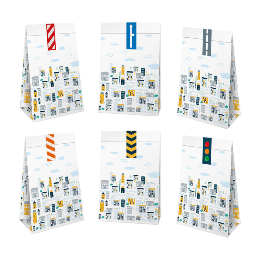 Tuf-Tuf Sacs à friandises pour véhicules 17,5 x 10 cm | 6 pièces