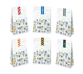 Tuf-Tuf Vehicle Treat Bags 17.5x10cm | 6 pieces