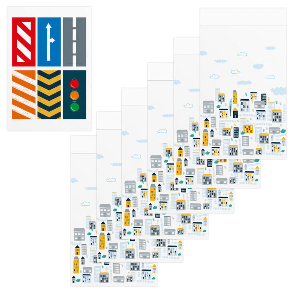 Tuf-Tuf Fahrzeug-Leckerli-Tüten 17,5 x 10 cm | 6 Stück