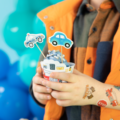 Tuf-Tuf Vehicle Cake Toppers | 8 pieces