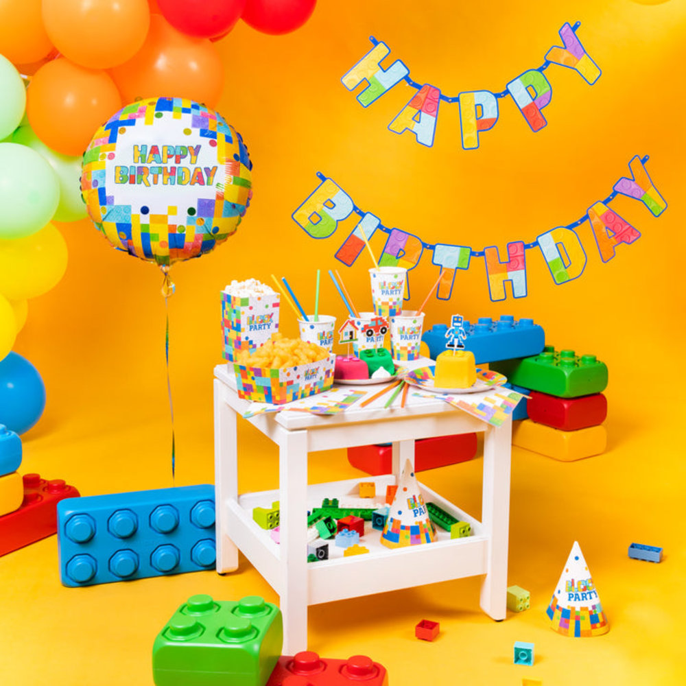 Tuf-Tuf Guirlande de lettres « Joyeux anniversaire » pour fête de quartier, 200 cm | à l’unité