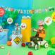 Tuf-Tuf Guirlande de lettres en forme de véhicules « Joyeux anniversaire » | 2,5 m